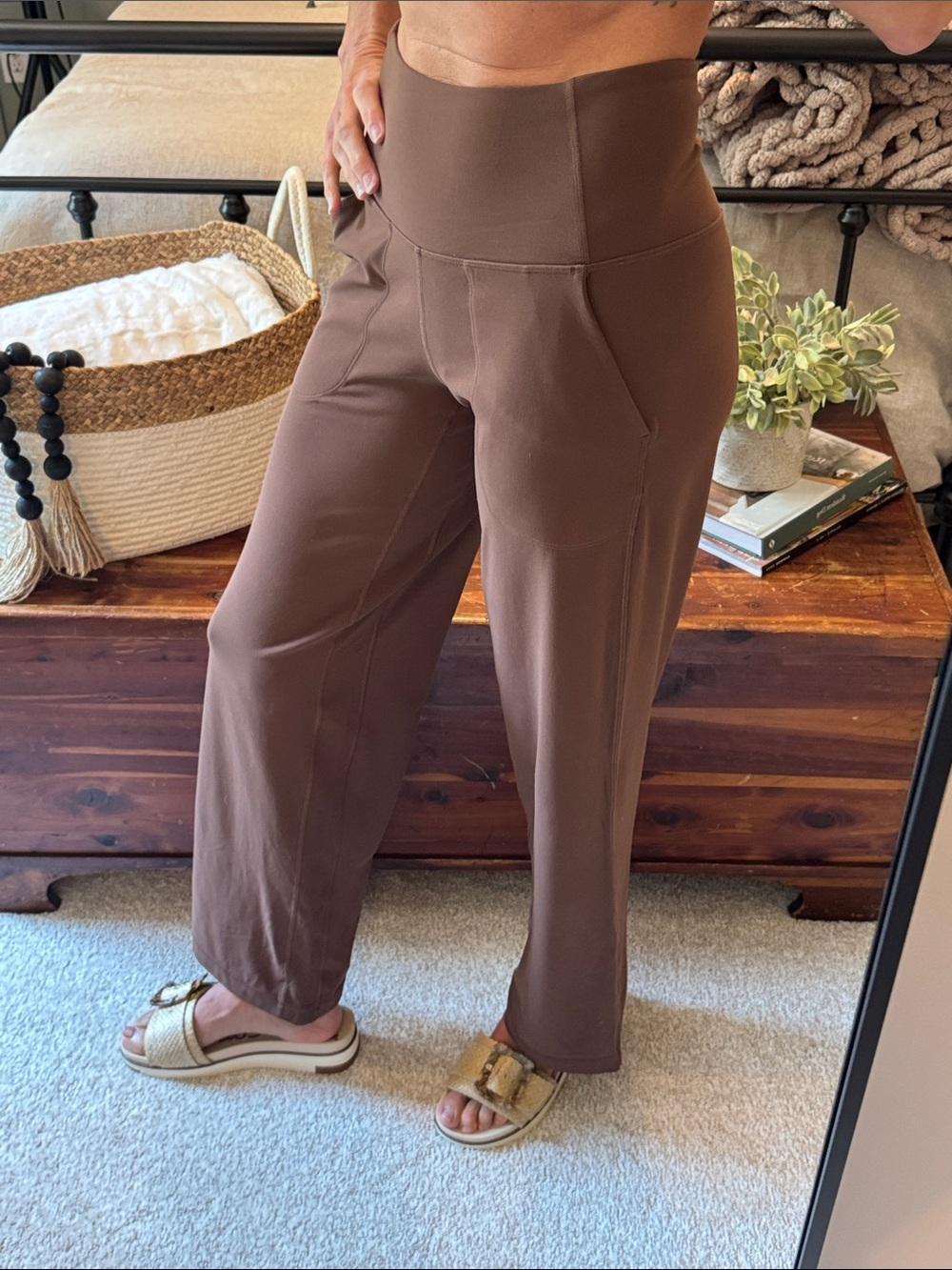 lululemon athletica High-Rise Wide Leg Pants in Chocolate Brown